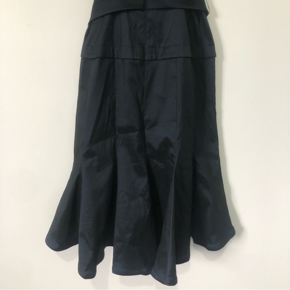 Tadashi Shoji Navy Taffeta Collard Sleeveless Cocktail Dress, size 4 - Picture 6 of 12